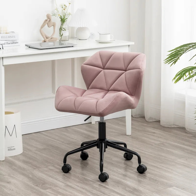 Roundhill Furniture Eldon Diamond Tufted Adjustable Swivel Office Chair