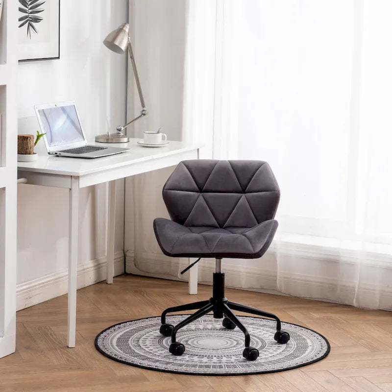 Roundhill Furniture Eldon Diamond Tufted Adjustable Swivel Office Chair