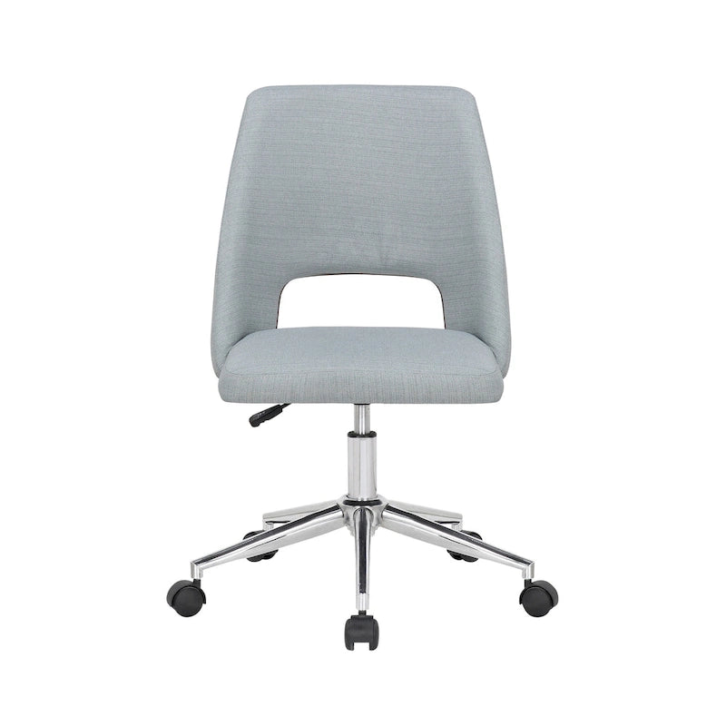 Porthos Home Kimora Office Chair, Linen Upholstery, Roller Wheels