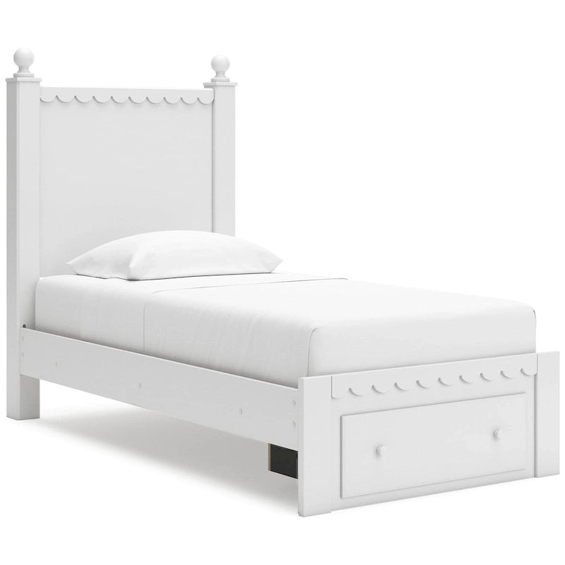 Signature Design by Ashley Mollviney White Panel Headboard Only
