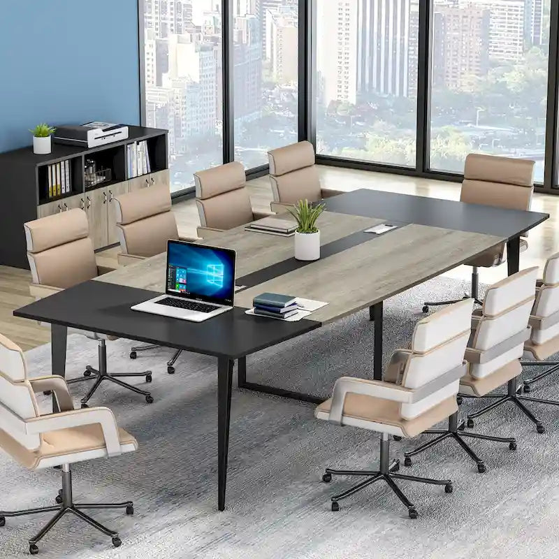 94.48 L x 47.24 W Conference Table,Seminar Table with Rectangle Grommet