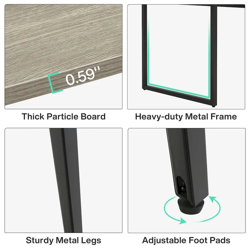 94.48 L x 47.24 W Conference Table,Seminar Table with Rectangle Grommet