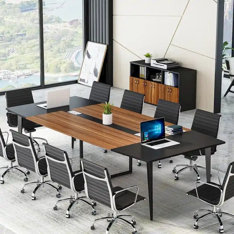 94.48 L x 47.24 W Conference Table,Seminar Table with Rectangle Grommet