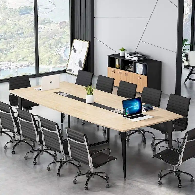 94.48 L x 47.24 W Conference Table,Seminar Table with Rectangle Grommet