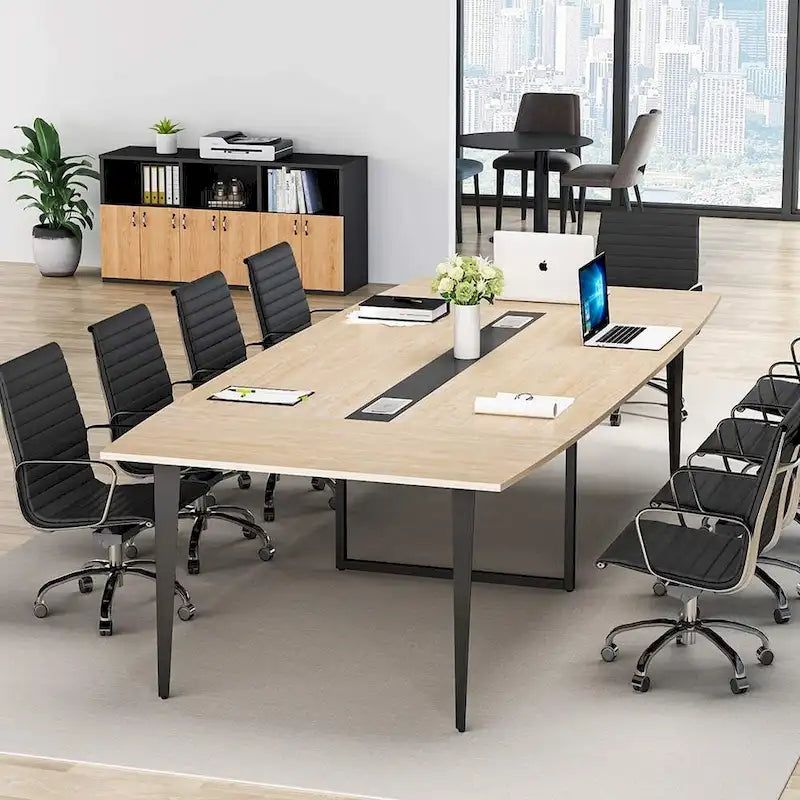 94.48 L x 47.24 W Conference Table,Seminar Table with Rectangle Grommet