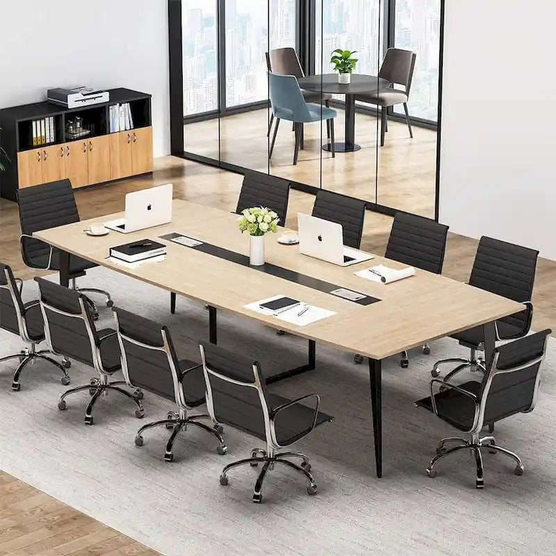 94.48 L x 47.24 W Conference Table,Seminar Table with Rectangle Grommet