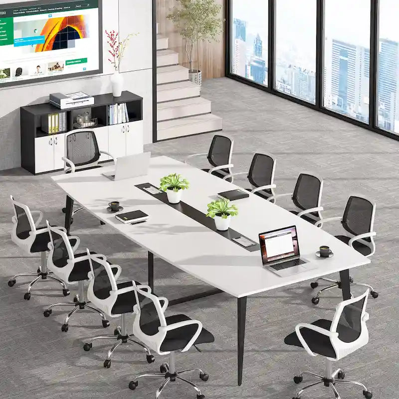 94.48 L x 47.24 W Conference Table,Seminar Table with Rectangle Grommet