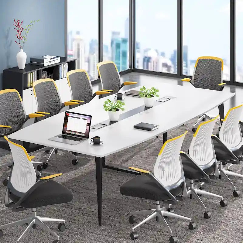 94.48 L x 47.24 W Conference Table,Seminar Table with Rectangle Grommet