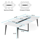 94.48 L x 47.24 W Conference Table,Seminar Table with Rectangle Grommet