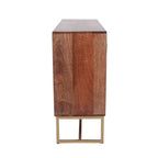 Barnette 2-Door 3-Drawer Herringbone Wooden Cabinet