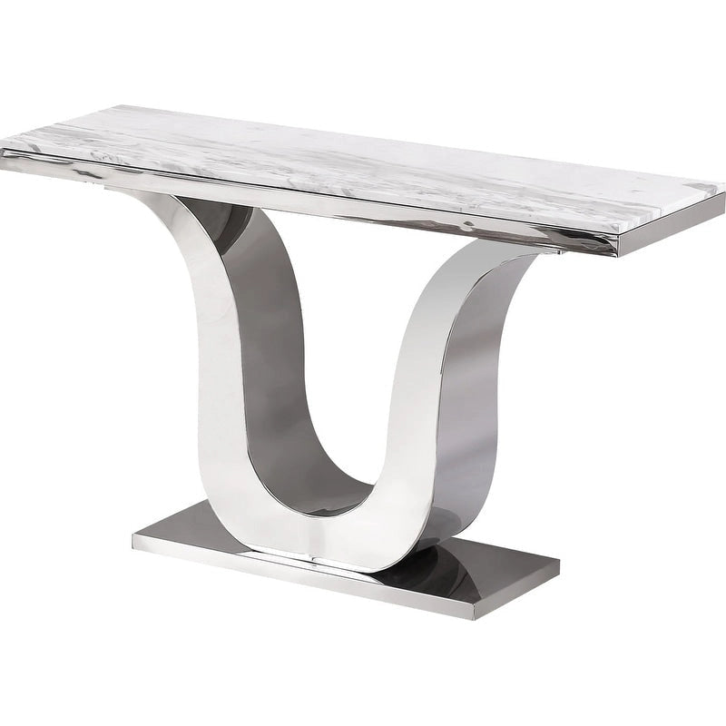 Best Quality Furniture Genuine White Marble Sofa Table