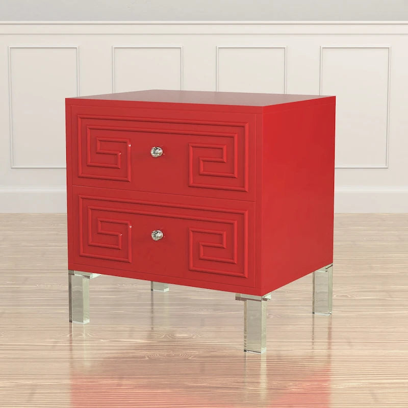Zala Contemporary 24-inch 2-Drawer Side Table by Furniture of America
