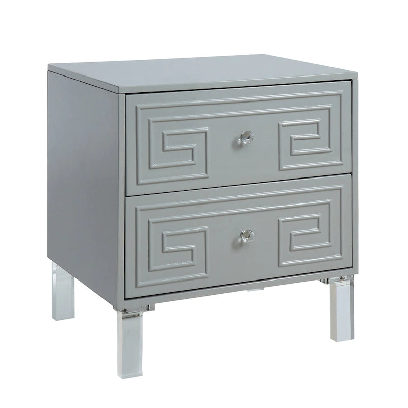 Zala Contemporary 24-inch 2-Drawer Side Table by Furniture of America