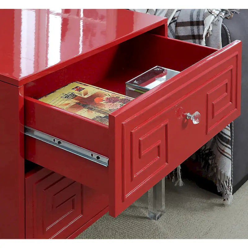 Zala Contemporary 24-inch 2-Drawer Side Table by Furniture of America