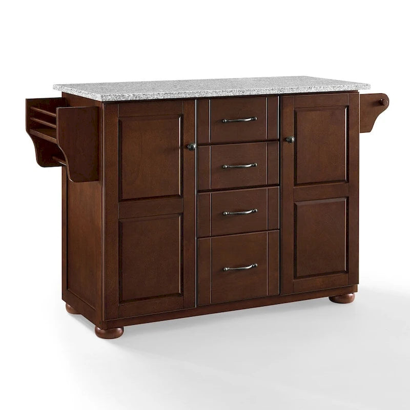 Crosley Eleanor Solid Granite Top Kitchen Island - 51.5 W x 18 D x 35.25 H