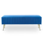 46 Modern Upholstered Bed and Entryway Bench with Padded Velvet Seat
