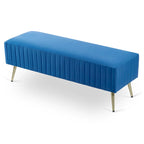 46 Modern Upholstered Bed and Entryway Bench with Padded Velvet Seat
