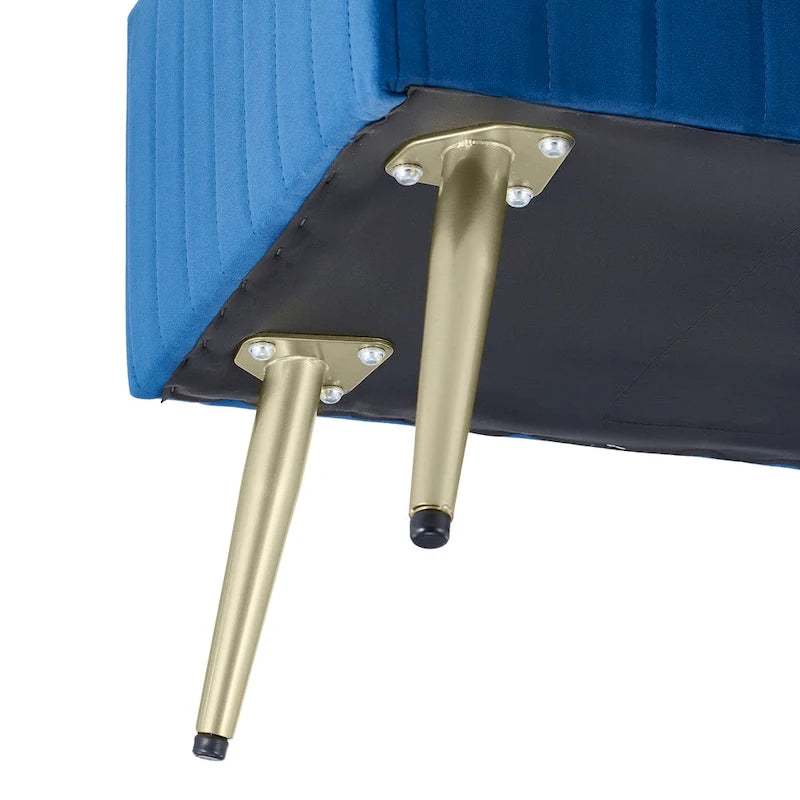 46 Modern Upholstered Bed and Entryway Bench with Padded Velvet Seat