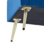 46 Modern Upholstered Bed and Entryway Bench with Padded Velvet Seat