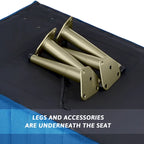 46 Modern Upholstered Bed and Entryway Bench with Padded Velvet Seat