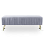 46 Modern Upholstered Bed and Entryway Bench with Padded Velvet Seat