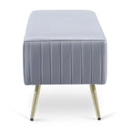 46 Modern Upholstered Bed and Entryway Bench with Padded Velvet Seat