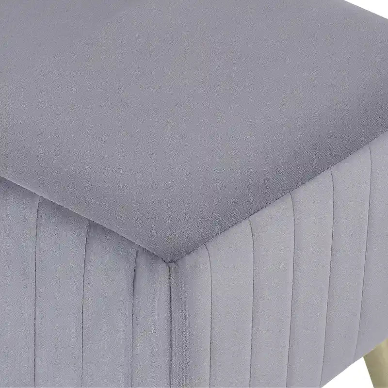 46 Modern Upholstered Bed and Entryway Bench with Padded Velvet Seat