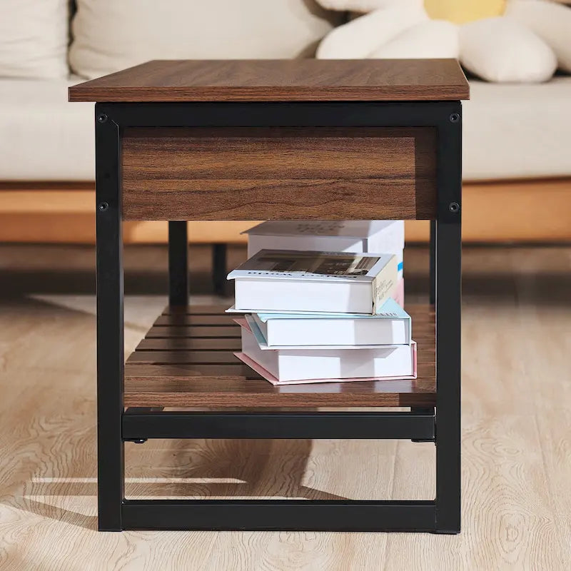 CO-Z Lift-Top Entryway Shoe Storage Bench with Shelf