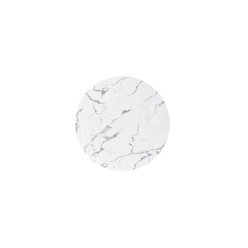 60 Diameter Round Marble Table with Cubical Marble Base