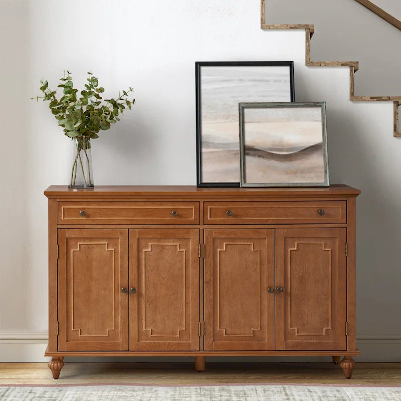 Ruby 58Traditional Wide 2 Drawer Sideboard with Adjustable Shelves By HULALA HOME