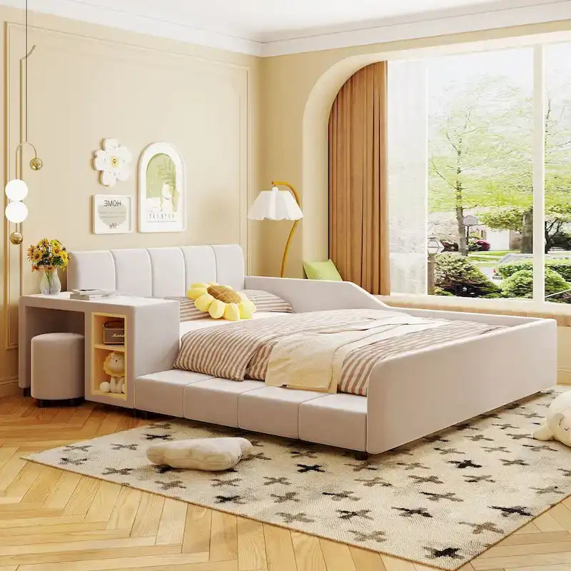 Full Size Upholstered Grounded Bed