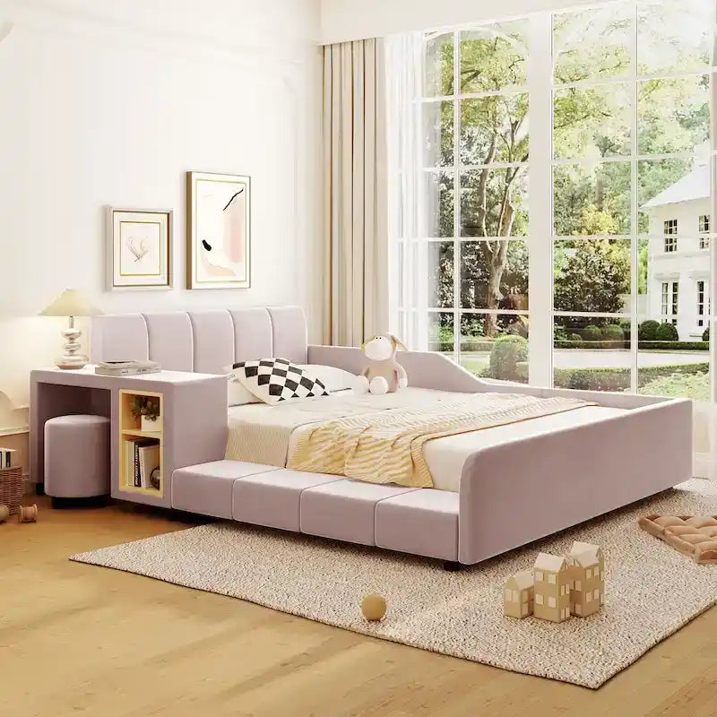 Full Size Upholstered Grounded Bed