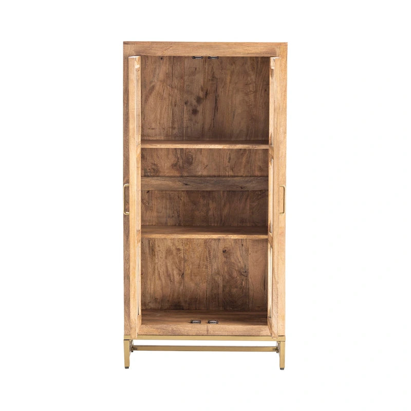 Apollo Wooden Two-Door Curio Cabinet - 30 x 16 x 61