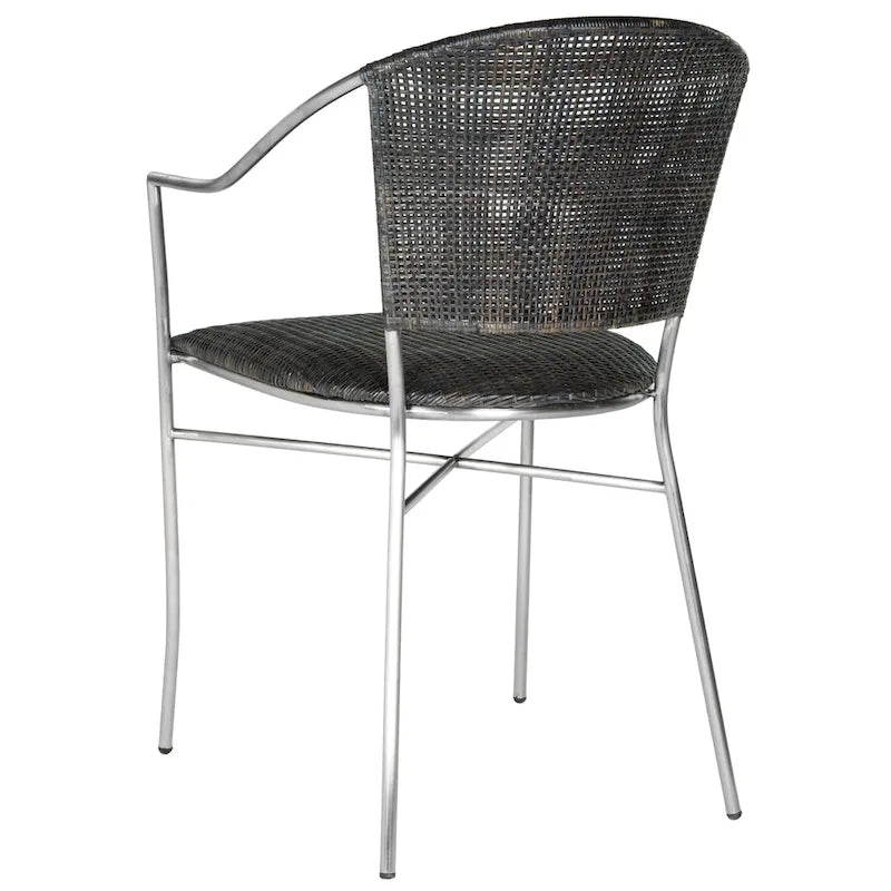 SAFAVIEH Jullieta Black Arm Chair (Set of 2) - 21 W x 22.3 L x 33.5 H - 21Wx22Dx34H