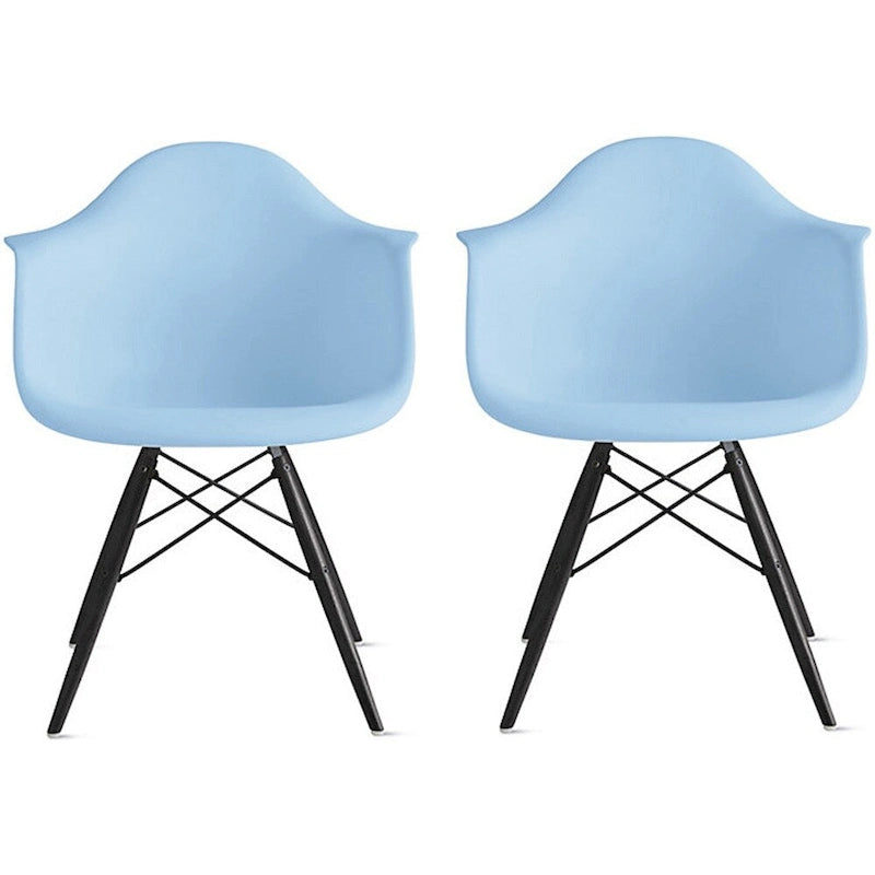 Molded Shell Eiffel Dining Arm Chair (Set of 2)