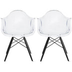 Molded Shell Eiffel Dining Arm Chair (Set of 2)