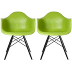 Molded Shell Eiffel Dining Arm Chair (Set of 2)