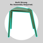 Armless Stacking Molded Matte Dining Side Chairs Patio Indoor Outdoor Kitchen Bedroom Set of 2