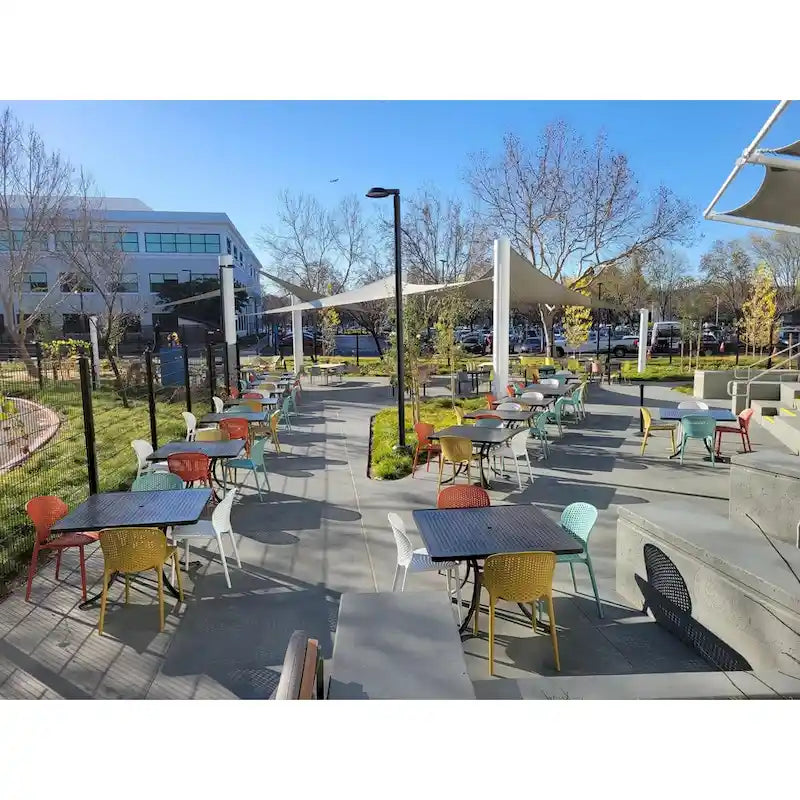 Armless Stacking Molded Matte Dining Side Chairs Patio Indoor Outdoor Kitchen Bedroom Set of 2