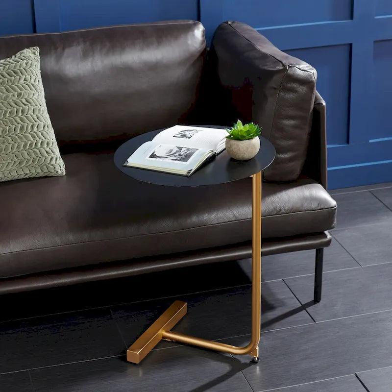 SAFAVIEH Aline Round Side Drink C-Table - 17.7 W x 17.7 L x 25 H - 18Wx18Dx25H