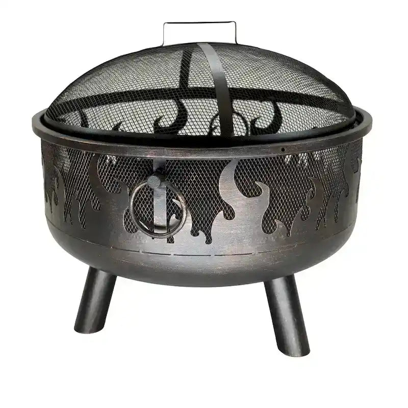 California King Bed with Plank Style Headboard and Round Tapered Legs,Brown