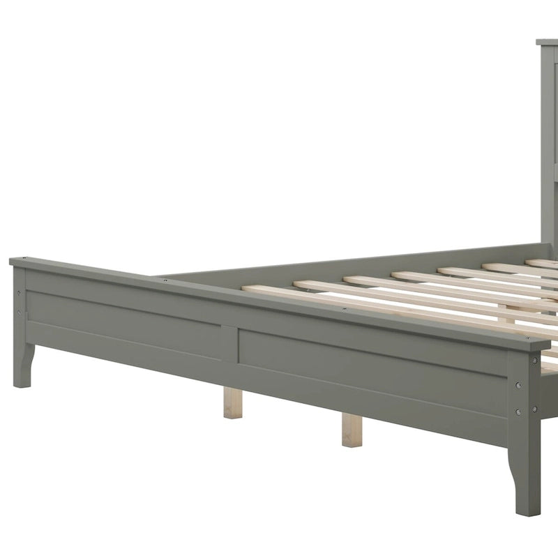 Modern Solid Wood King Platform Bed, Elegant and Durable