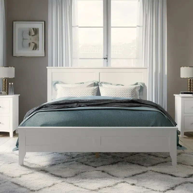 Modern Wood Full Platform Bed for bedroom