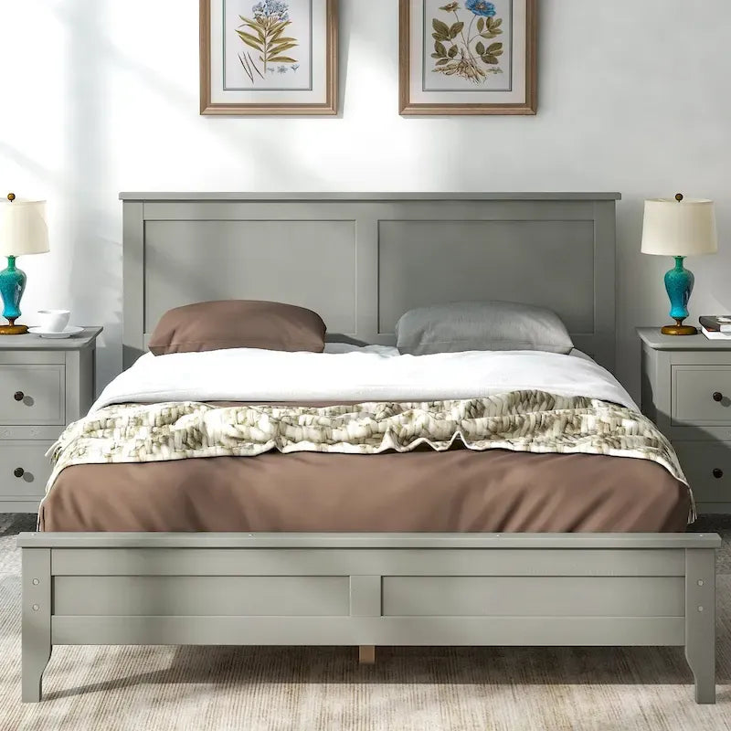 Modern Wood Full Platform Bed for bedroom