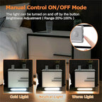 LED Nightstand with 2 High Gloss Drawers