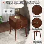 Nightstand with 2-Drawers, Small Side End Table with Storage