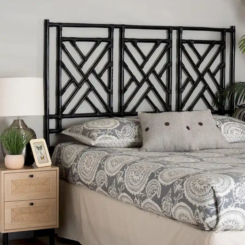 Karavo Bohemian Rattan Size Standalone Headboard