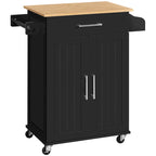 Yaheetech Rolling Kitchen Car with Towel Rack,Drawer, 2 Doors