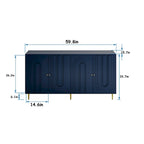 Modern 4 Door Wooden Storage Cabinet for Living Room