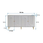 Modern 4 Door Wooden Storage Cabinet for Living Room